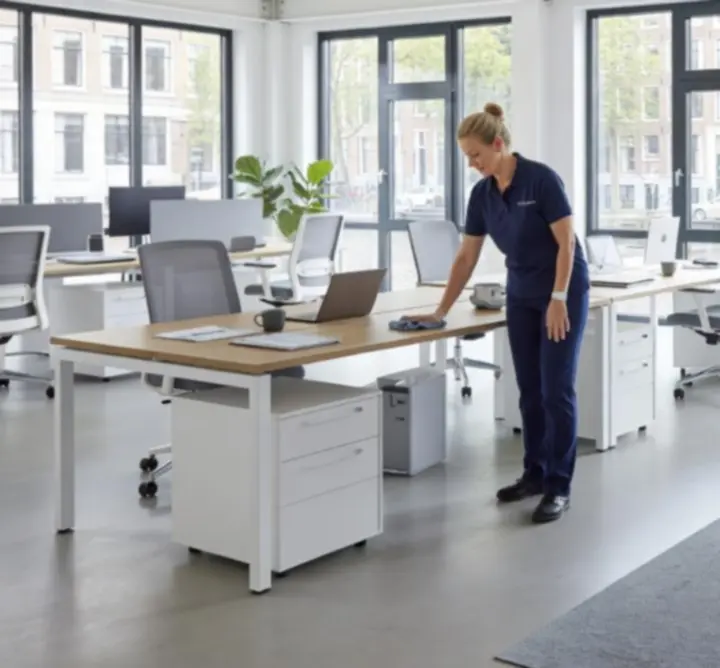 Vergelijking tussen dagelijkse kantoorschoonmaak en periodieke dieptereiniging