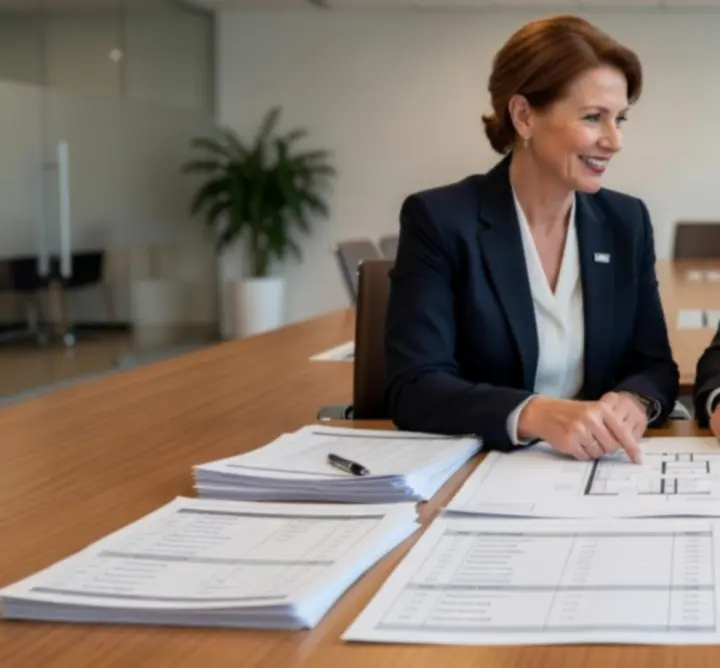 Bespreking van een schoonmaakplan met een bedrijfsklant